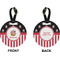 Pirate & Stripes Circle Luggage Tag (Front + Back)