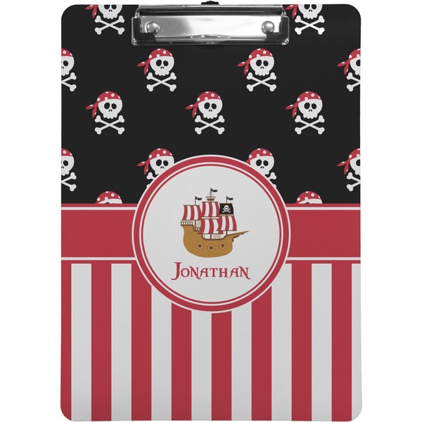 Custom Pirate & Stripes Clipboard (Letter Size) (Personalized)