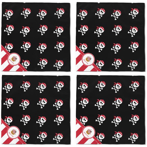 Pirate & Stripes Cloth Napkins - Personalized Dinner (APPROVAL) Set of 4