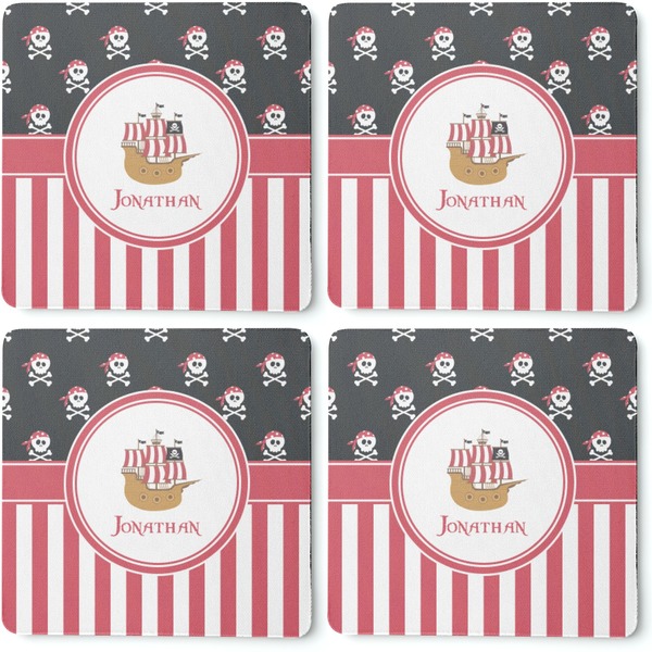 Pirate & Stripes Coaster Rubber Back - Apvl