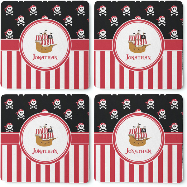 Pirate & Stripes Coaster Rubber Back - Apvl