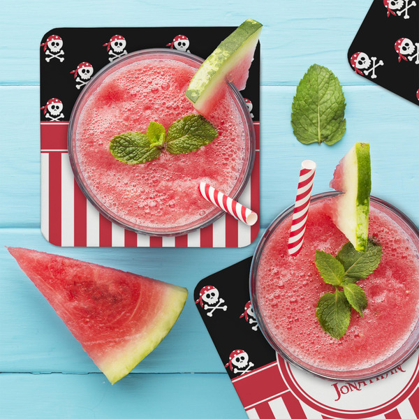 Pirate & Stripes Coaster Set - LIFESTYLE