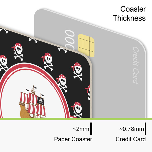 Pirate & Stripes Coaster Thickness