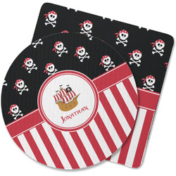 Pirate & Stripes Rubber Backed Coaster (Personalized)