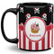Pirate & Stripes Coffee Mug - 11 oz - Full- Black