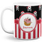 Pirate & Stripes Coffee Mug - 11 oz - Full- White