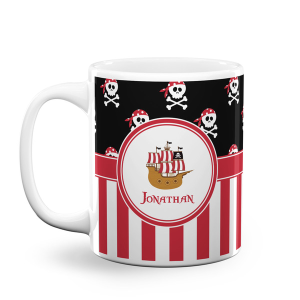 Custom Pirate & Stripes Coffee Mug (Personalized)
