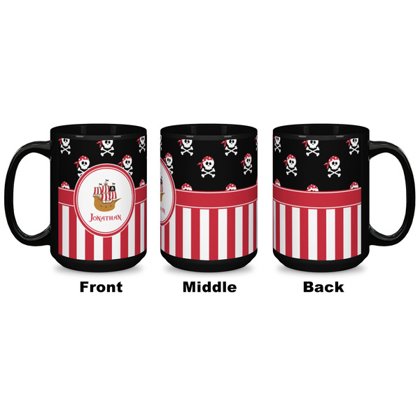 Pirate & Stripes Coffee Mug - 15 oz - Black APPROVAL