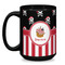 Pirate & Stripes Coffee Mug - 15 oz - Black