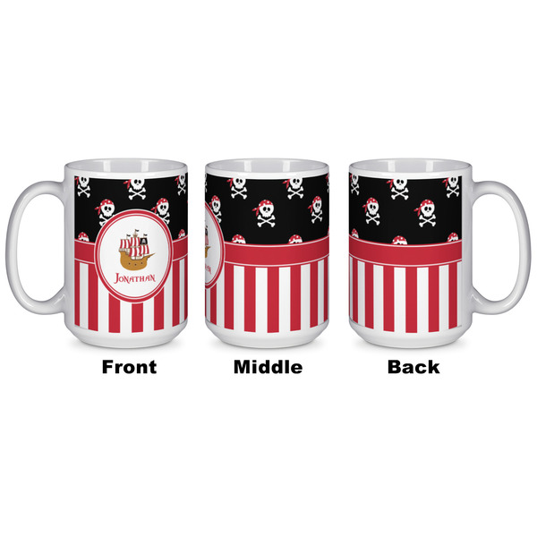 Pirate & Stripes Coffee Mug - 15 oz - White APPROVAL