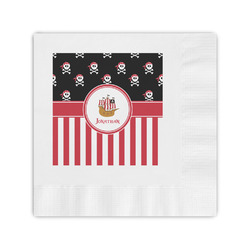 Pirate & Stripes Coined Cocktail Napkins (Personalized)