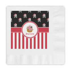 Pirate & Stripes Embossed Decorative Napkins (Personalized)