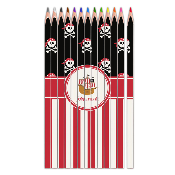 Custom Pirate & Stripes Colored Pencils (Personalized)