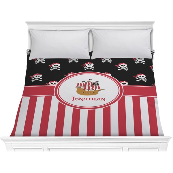 Custom Pirate & Stripes Comforter - King (Personalized)