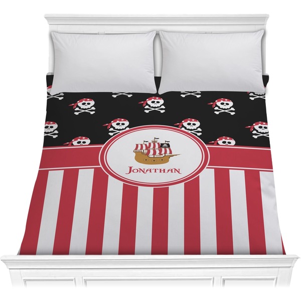 Custom Pirate & Stripes Comforter - Full / Queen (Personalized)