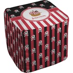 Pirate & Stripes Cube Pouf Ottoman - 13" (Personalized)