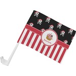 Pirate & Stripes Car Flag - Small w/ Name or Text