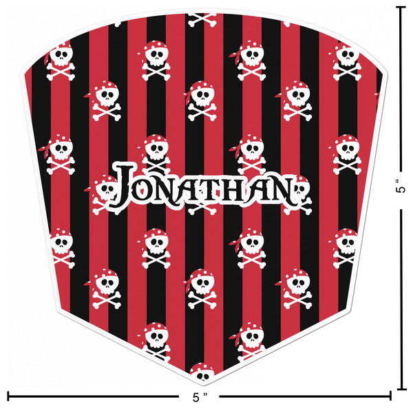 Pirate & Stripes Custom Shape Iron On Patches - L - APPROVAL