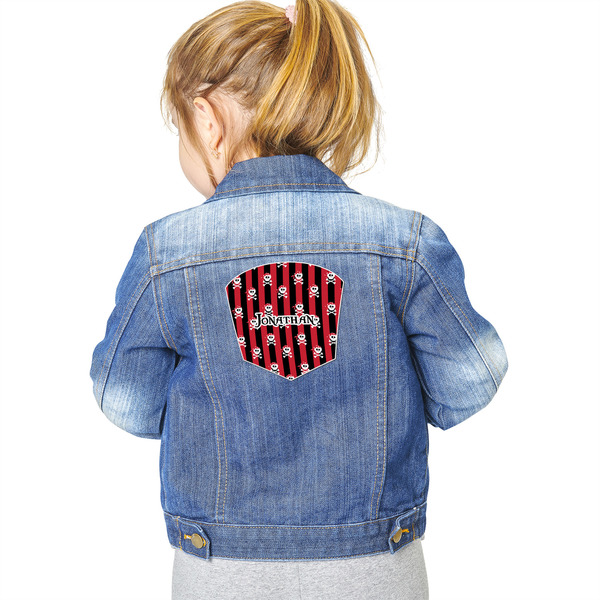 Pirate & Stripes Custom Shape Iron On Patches - XXL - Single - Approval