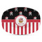Pirate & Stripes Plastic Platter - Microwave & Oven Safe Composite Polymer (Personalized)