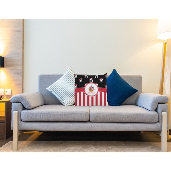 Pirate & Stripes Decorative Pillow Case - LIFESTYLE