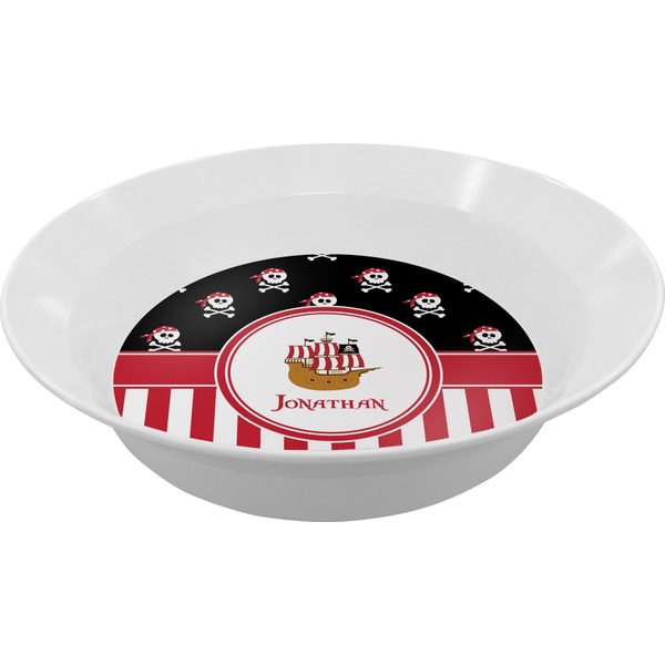 Custom Pirate & Stripes Melamine Bowl (Personalized)