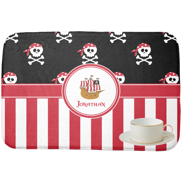 Pirate & Stripes Dish Drying Mat - with cup