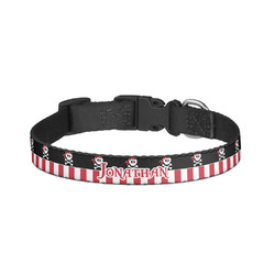 Pirate & Stripes Dog Collar - Small (Personalized)