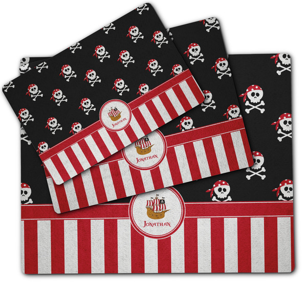 Pirate & Stripes Dog Food Mat - MAIN (sm, med, lrg)
