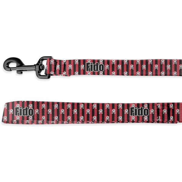 Custom Pirate & Stripes Deluxe Dog Leash - 4 ft (Personalized)