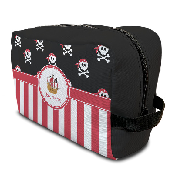 Custom Pirate & Stripes Toiletry Bag / Dopp Kit (Personalized)