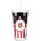 Pirate & Stripes Double Wall Tumbler with Straw (Personalized)