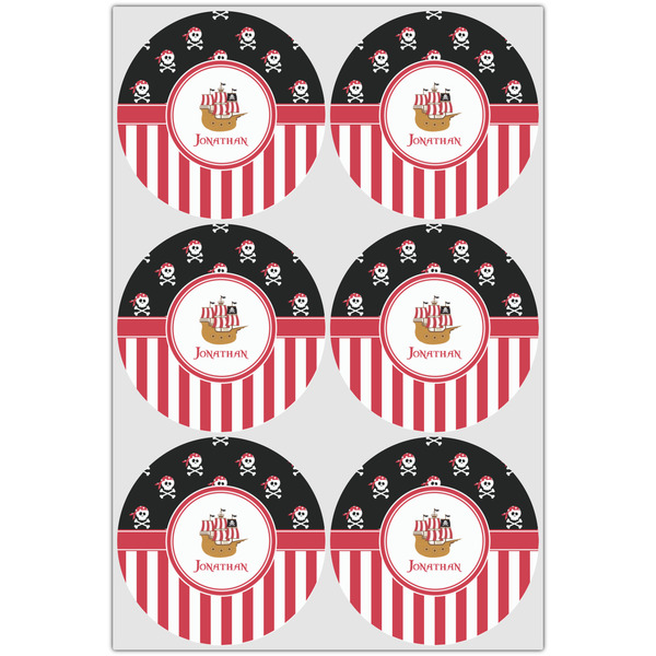 Pirate & Stripes Drink Topper - Large - Set of 6