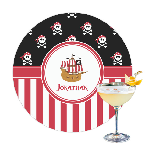 Custom Pirate & Stripes Printed Drink Topper (Personalized)
