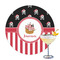 Pirate & Stripes Printed Drink Topper - 3.25" (Personalized)