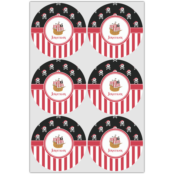 Pirate & Stripes Drink Topper - XLarge - Set of 6
