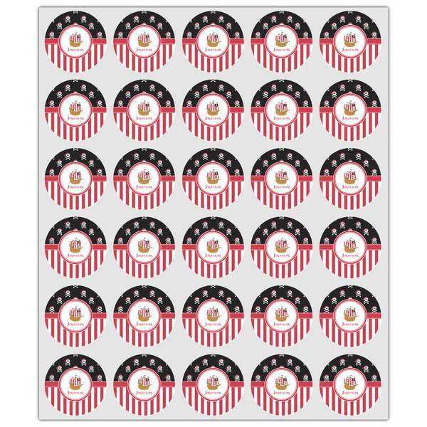 Pirate & Stripes Drink Topper - XSmall - Set of 30