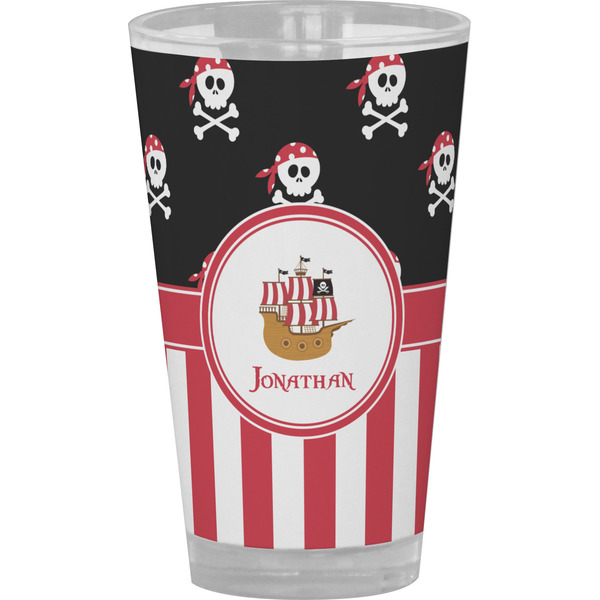 Custom Pirate & Stripes Pint Glass - Full Color (Personalized)