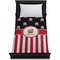 Pirate & Stripes Duvet Cover - Twin - On Bed - No Prop