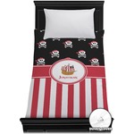 Pirate & Stripes Duvet Cover - Twin (Personalized)