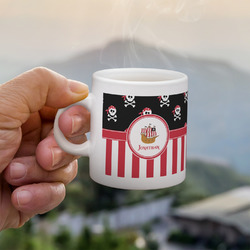 Pirate & Stripes Single Shot Espresso Cup - Single (Personalized)