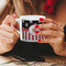 Pirate & Stripes Espresso Cup - 6oz (Double Shot) LIFESTYLE (Woman hands cropped)