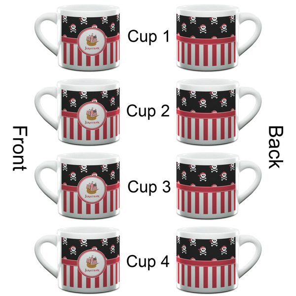 Pirate & Stripes Espresso Cup - 6oz (Double Shot Set of 4) APPROVAL