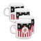 Pirate & Stripes Espresso Cup Group of Four Front