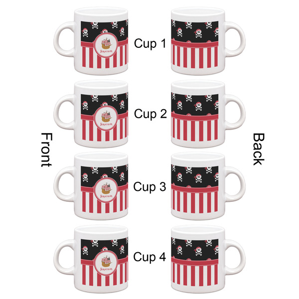 Pirate & Stripes Espresso Cup Set of 4 - Apvl