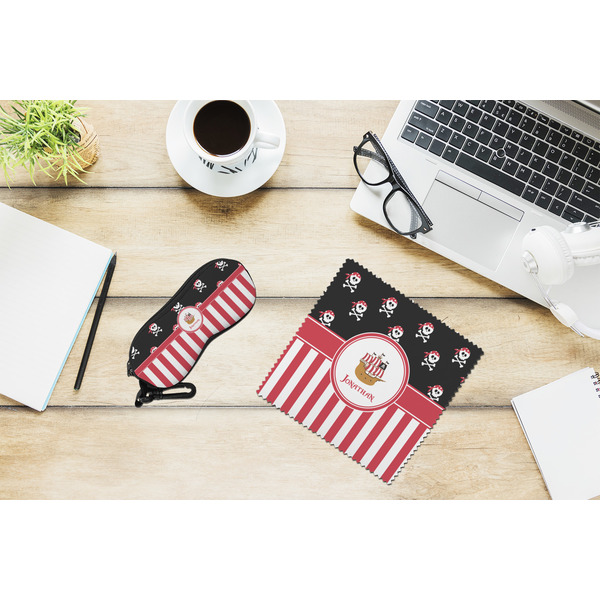 Pirate & Stripes Eyeglass Case and Cloth Set - LIFESTYLE