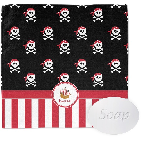 Custom Pirate & Stripes Washcloth (Personalized)