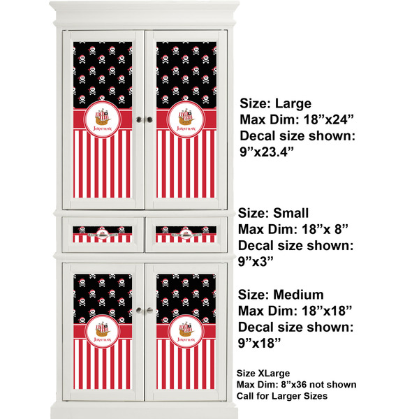 Pirate & Stripes Full Cabinet (Show Sizes)