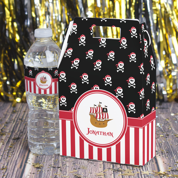 Pirate & Stripes Gable Favor Box - In Context