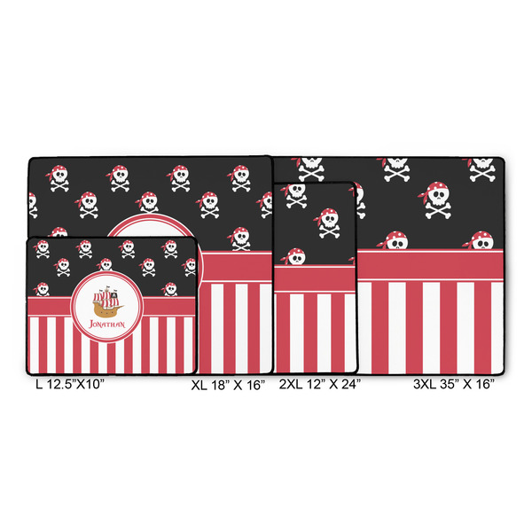 Pirate & Stripes Gaming Mats - SIZE CHART